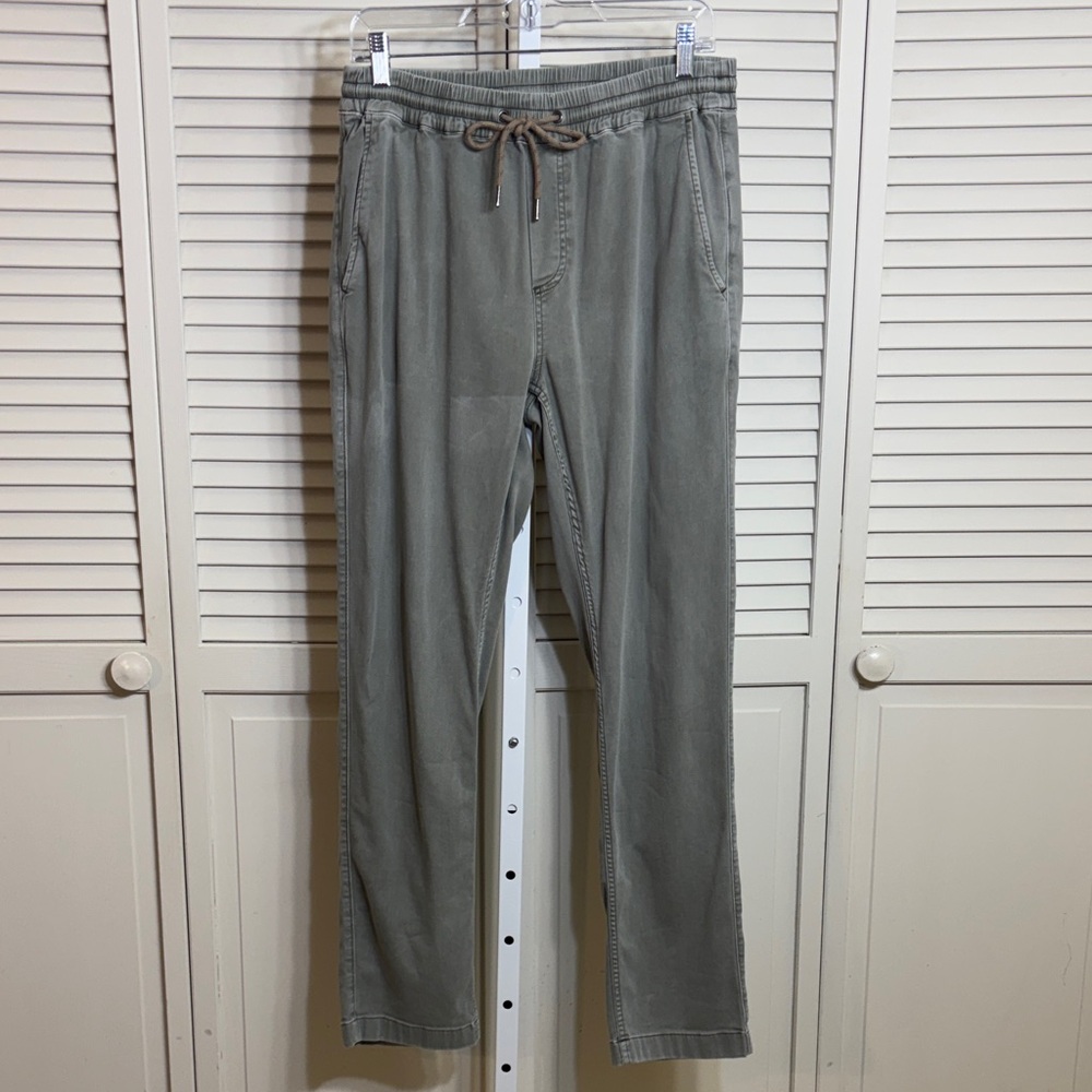 FAHERTY Essential Drawstring Pants Green Medium - image 1